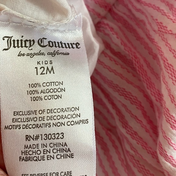 Juicy Couture Girls 4 Tier Poplin Dress 12month - Picture 2 of 5